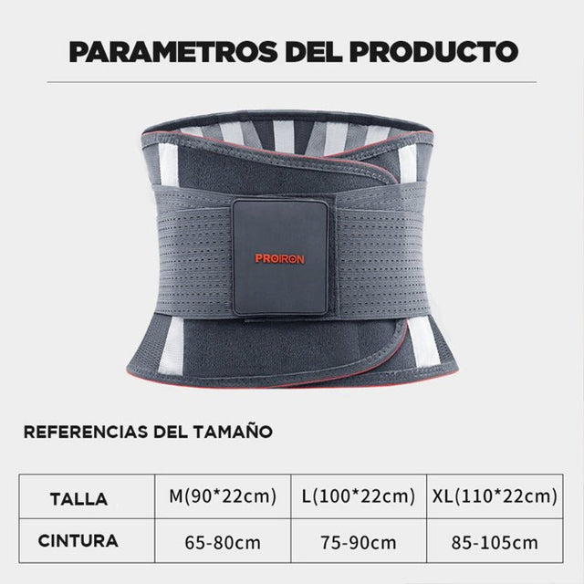 CINTURÓN DE SOPORTE LUMBAR TRANSPIRABLE XL - 7