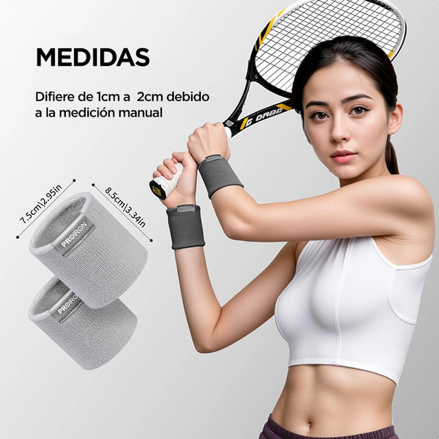 MUÑEQUERA DEPORTIVA GRIS - 5
