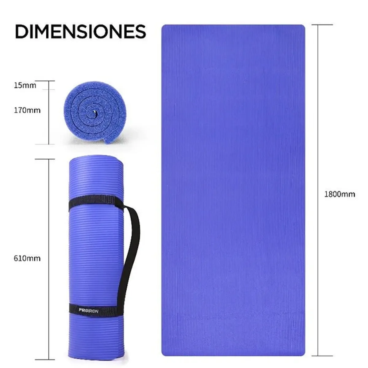 MAT DE PILATES DE 15MM AZUL - 3