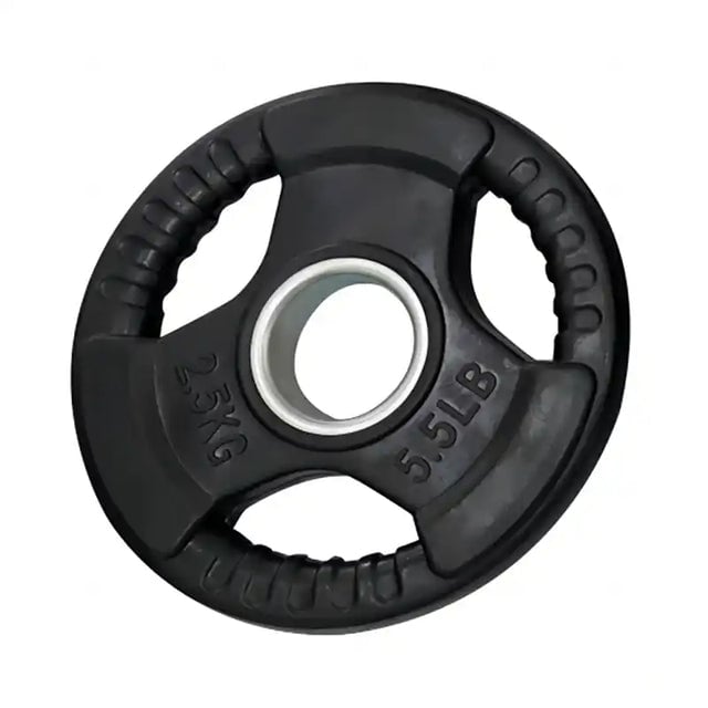 PAR DE DISCOS OLÍMPICOS DE CAUCHO TRI AGARRE 2.5 KG - 1