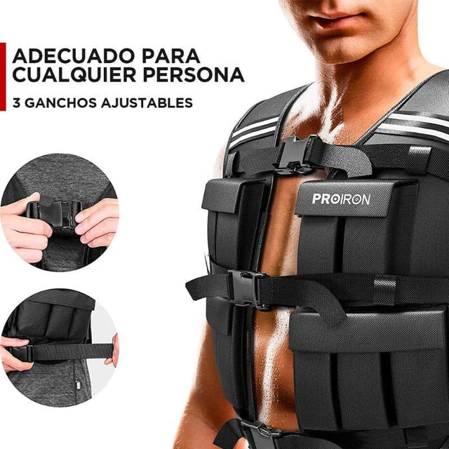 CHALECO CON PESO AJUSTABLE 20 KG - 5