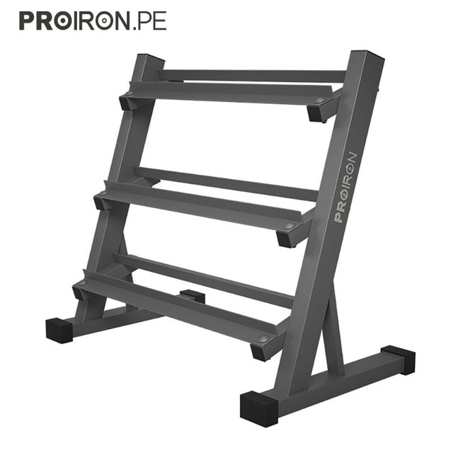 SET DE MANCUERNAS HEXAGONALES DE 225KG + RACK DE ACERO - 6