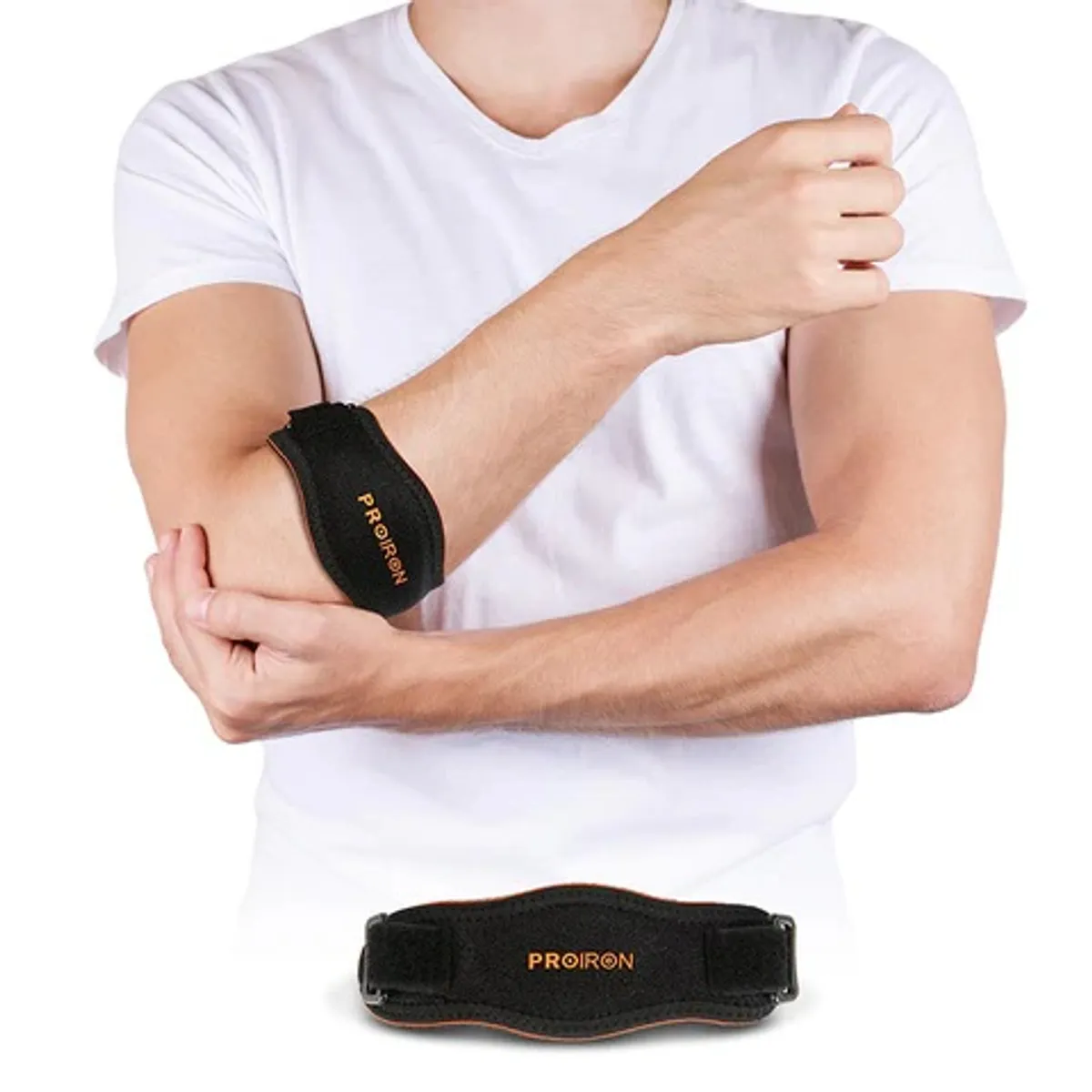 SOPORTE PARA CODO NEGRO CON NARANJA - 1