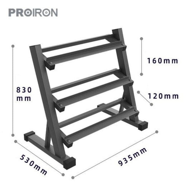 SET DE MANCUERNAS HEXAGONALES DE 165KG + RACK DE ACERO - 5