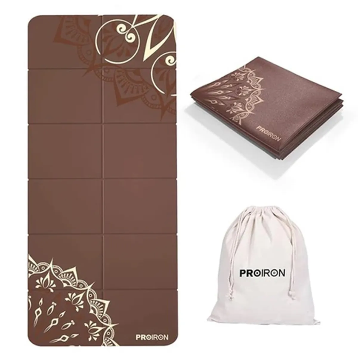 MAT PLEGABLE DE PVC DE 2MM MARRÓN - 1