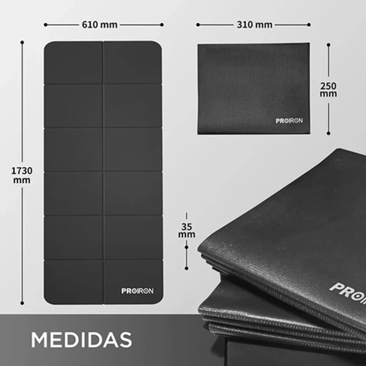 MAT PLEGABLE DE PVC DE 2MM MARRÓN - 2