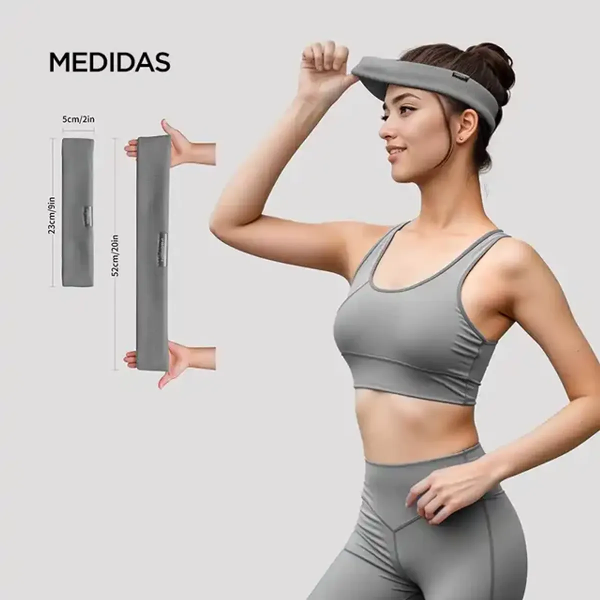 VINCHA DEPORTIVA CELESTE - 2