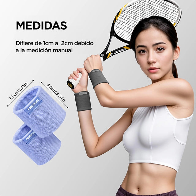 MUÑEQUERA DEPORTIVA MORADA - 6