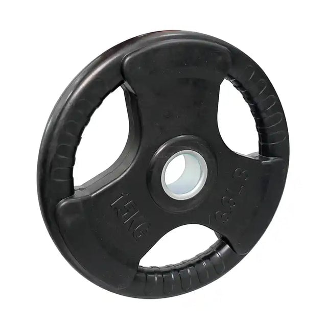 PAR DE DISCOS OLÍMPICOS DE CAUCHO TRI AGARRE 15 KG - 1