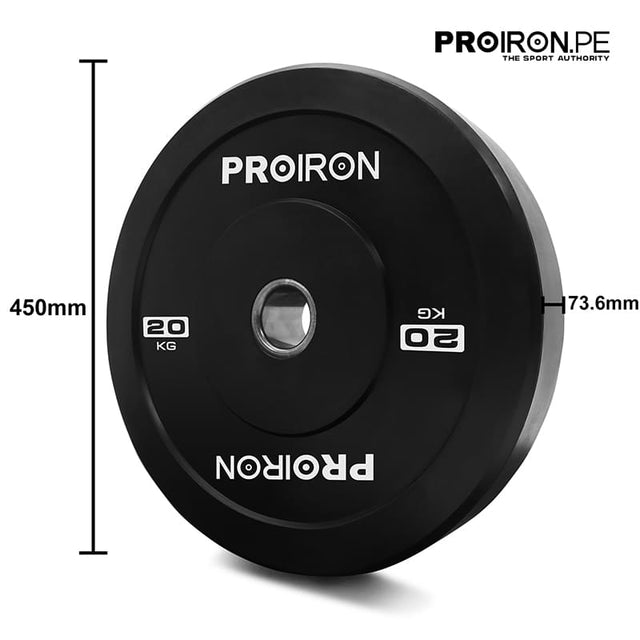 PAR DE DISCOS OLÍMPICOS DE CAUCHO - BUMPER PLATES 20KG - 1
