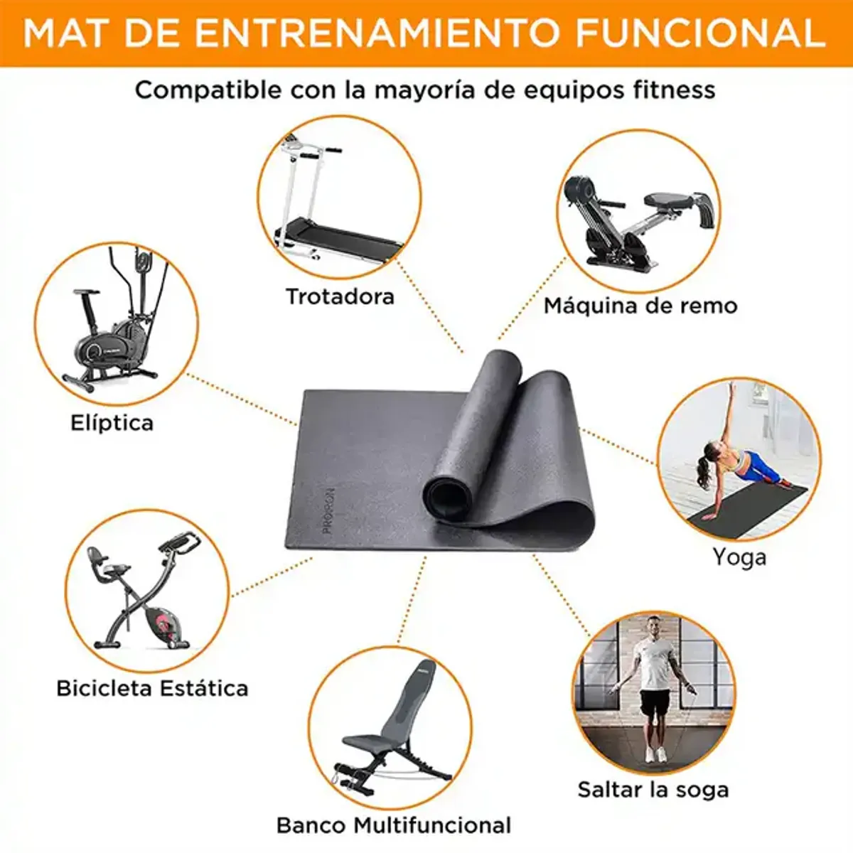 MAT DE ENTRENAMIENTO MULTIFUNCIONAL DE PVC 115 X 80 CM - 3