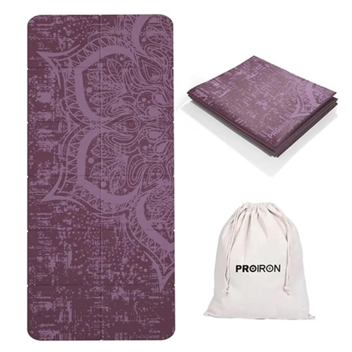 MAT PLEGABLE DE PVC DE 2MM VINO - 1