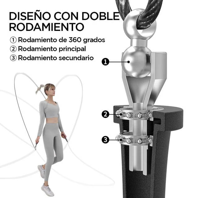 SOGA PARA SALTAR O JUMP ROPE DE VELOCIDAD 360° - 3