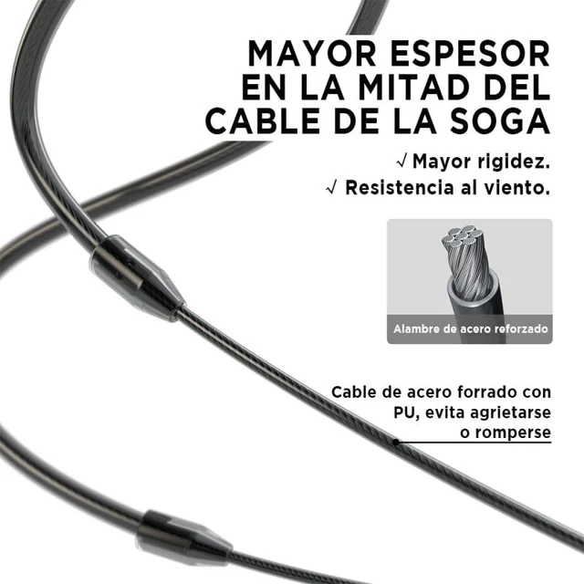 SOGA PARA SALTAR O JUMP ROPE DE VELOCIDAD 360° - 4