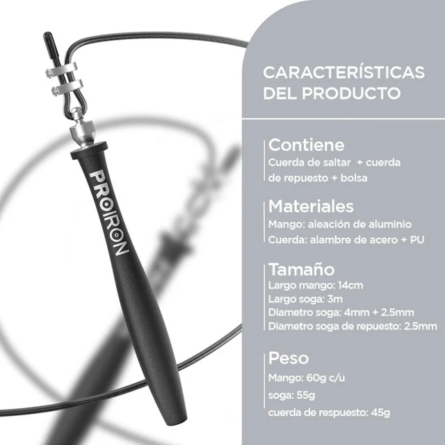 SOGA PARA SALTAR O JUMP ROPE DE VELOCIDAD 360° - 6