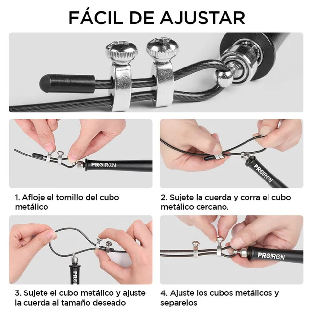 SOGA PARA SALTAR O JUMP ROPE DE VELOCIDAD 360° - 7
