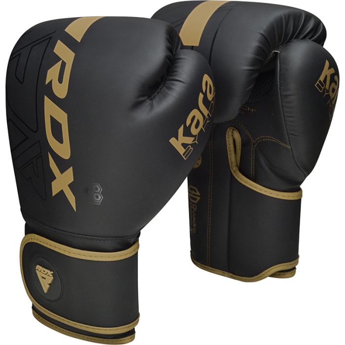 GUANTES DE BOXEO KARA F6 12OZ - DORADO - 4