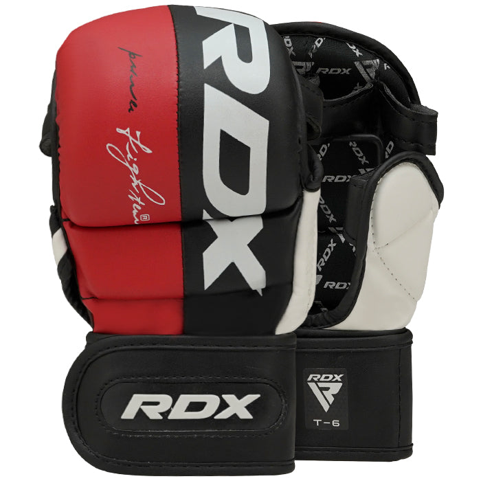 GUANTES DE COMBATE PARA MMA Y GRAPPLING T6 PLUS ROJO - S - 1