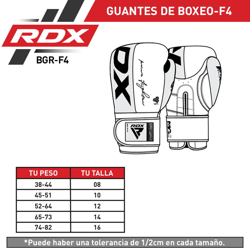 GUANTES DE BOXEO F4 AZUL 16OZ - 2