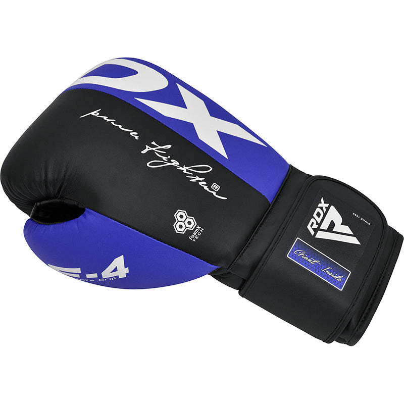GUANTES DE BOXEO F4 AZUL 16OZ - 3
