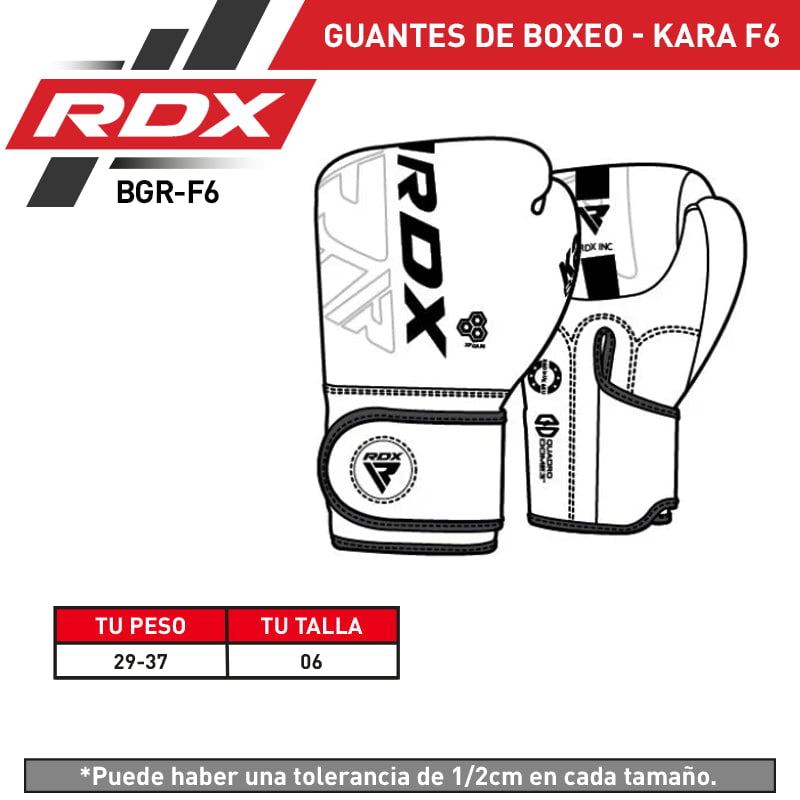 GUANTES DE BOXEO PARA NIÑOS KARA F6 6OZ - NEGRO - 2