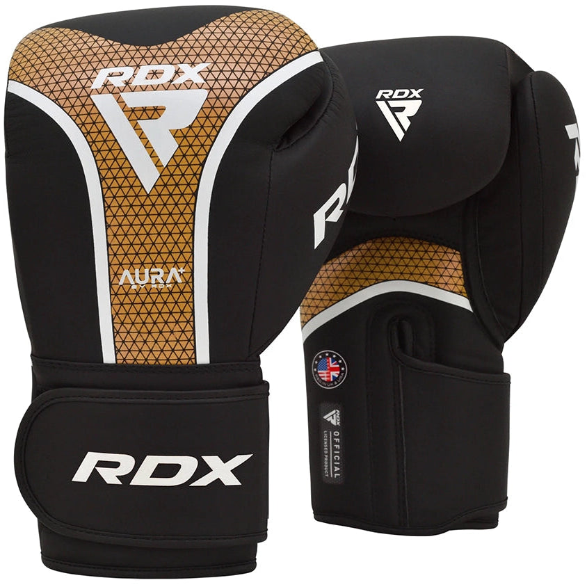 GUANTES DE BOXEO AURA PLUS T17 12OZ- DORADO - 1