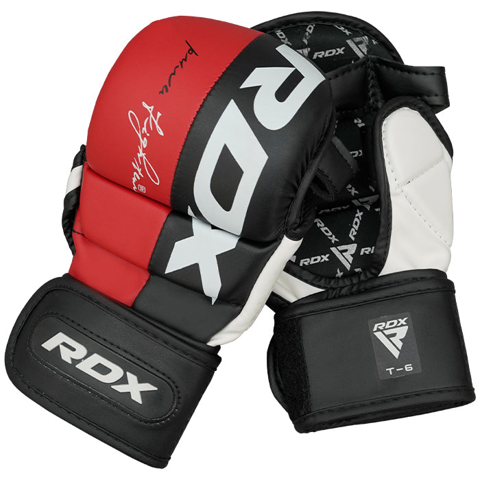 GUANTES DE COMBATE PARA MMA Y GRAPPLING T6 PLUS ROJO - L - 4