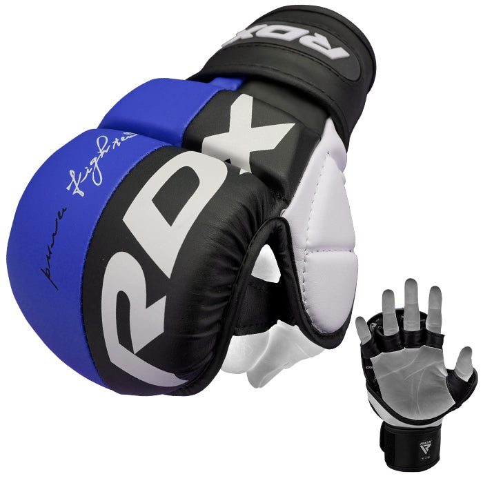 GUANTES DE COMBATE PARA MMA Y GRAPPLING T6 PLUS AZUL - L - 3