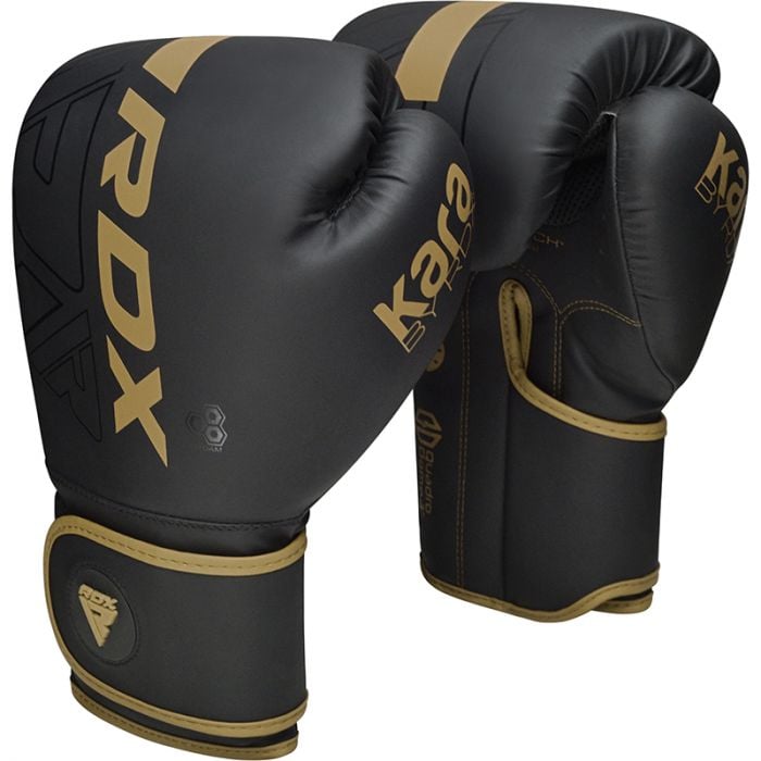 GUANTES DE BOXEO KARA F6 16OZ - DORADO - 4