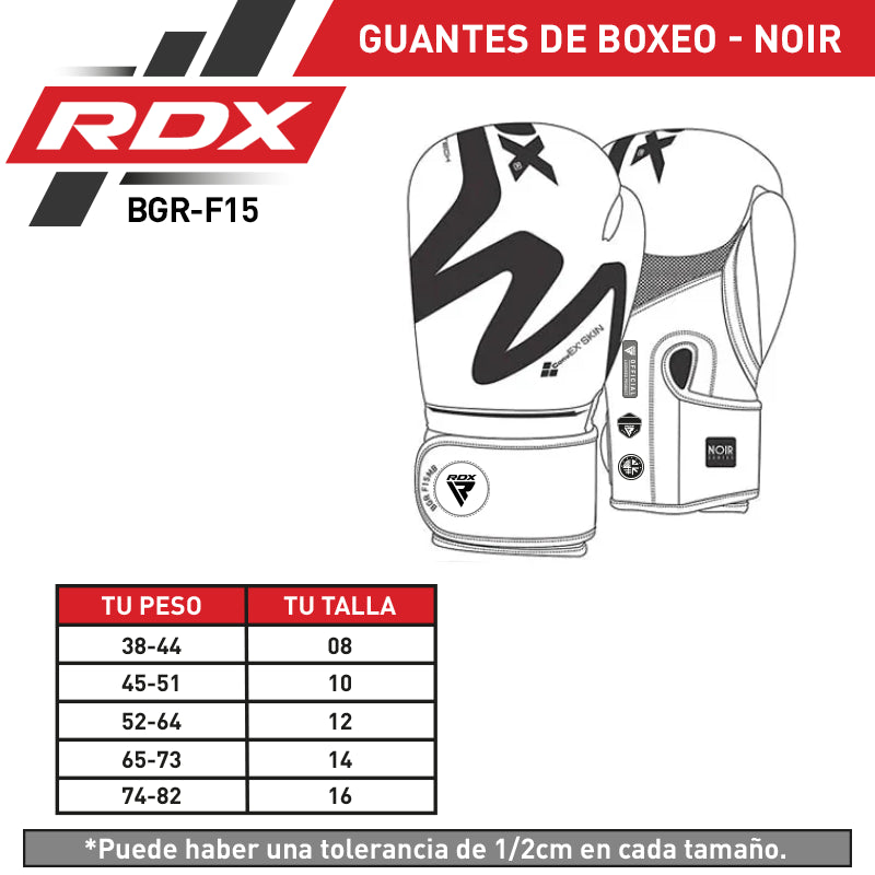 GUANTES DE BOXEO F15 12OZ - NEGRO - 2