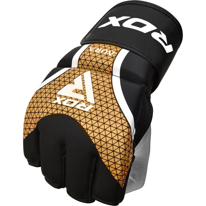 GUANTES DE MMA PARA ENTRENAMIENTO Y GRAPPLING AURA PLUS T17 DORADO -XL - 3