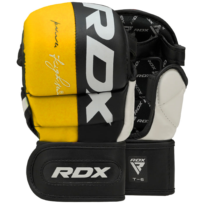 GUANTES DE COMBATE PARA MMA Y GRAPPLING T6 PLUS AMARILLO - M - 1