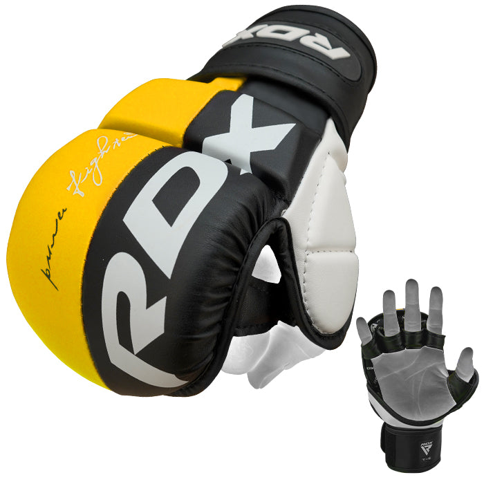 GUANTES DE COMBATE PARA MMA Y GRAPPLING T6 PLUS AMARILLO - M - 3