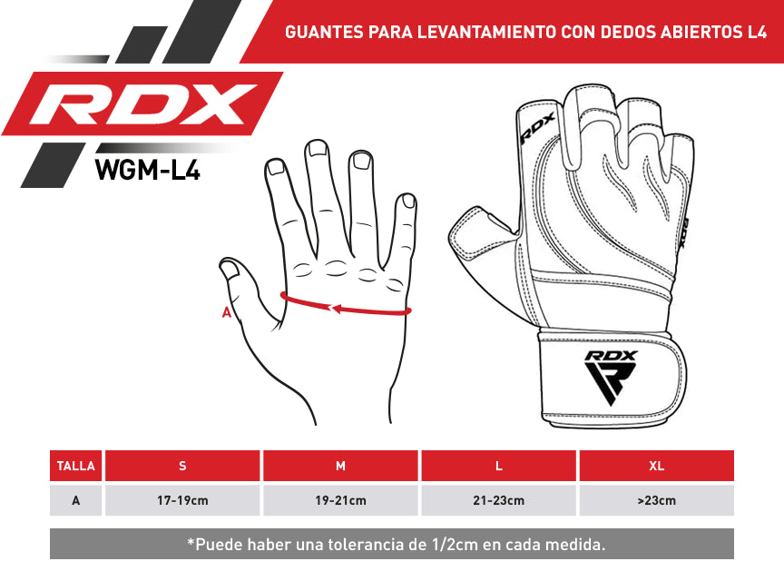 GUANTES PARA LEVANTAMIENTO DE PESAS L4 BRONCE - 2