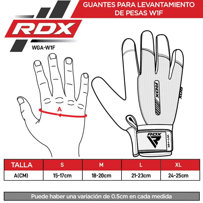 GUANTES PARA LEVANTAMIENTO DE PESAS RDX W1F VERDE - 2