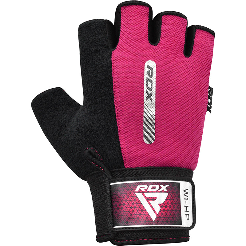 GUANTES PARA LEVANTAMIENTO DE PESAS RDX W1H ROSADO - 1