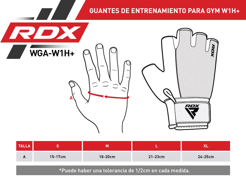 GUANTES PARA LEVANTAMIENTO DE PESAS RDX W1H PLUS VERDE - 2