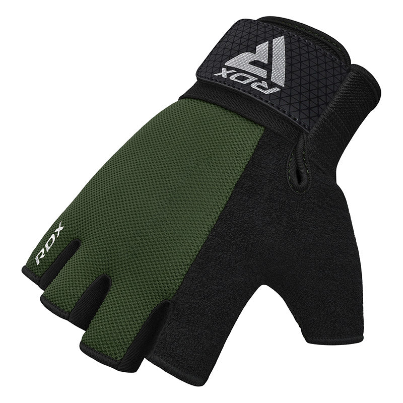 GUANTES PARA LEVANTAMIENTO DE PESAS RDX W1H PLUS VERDE - 3
