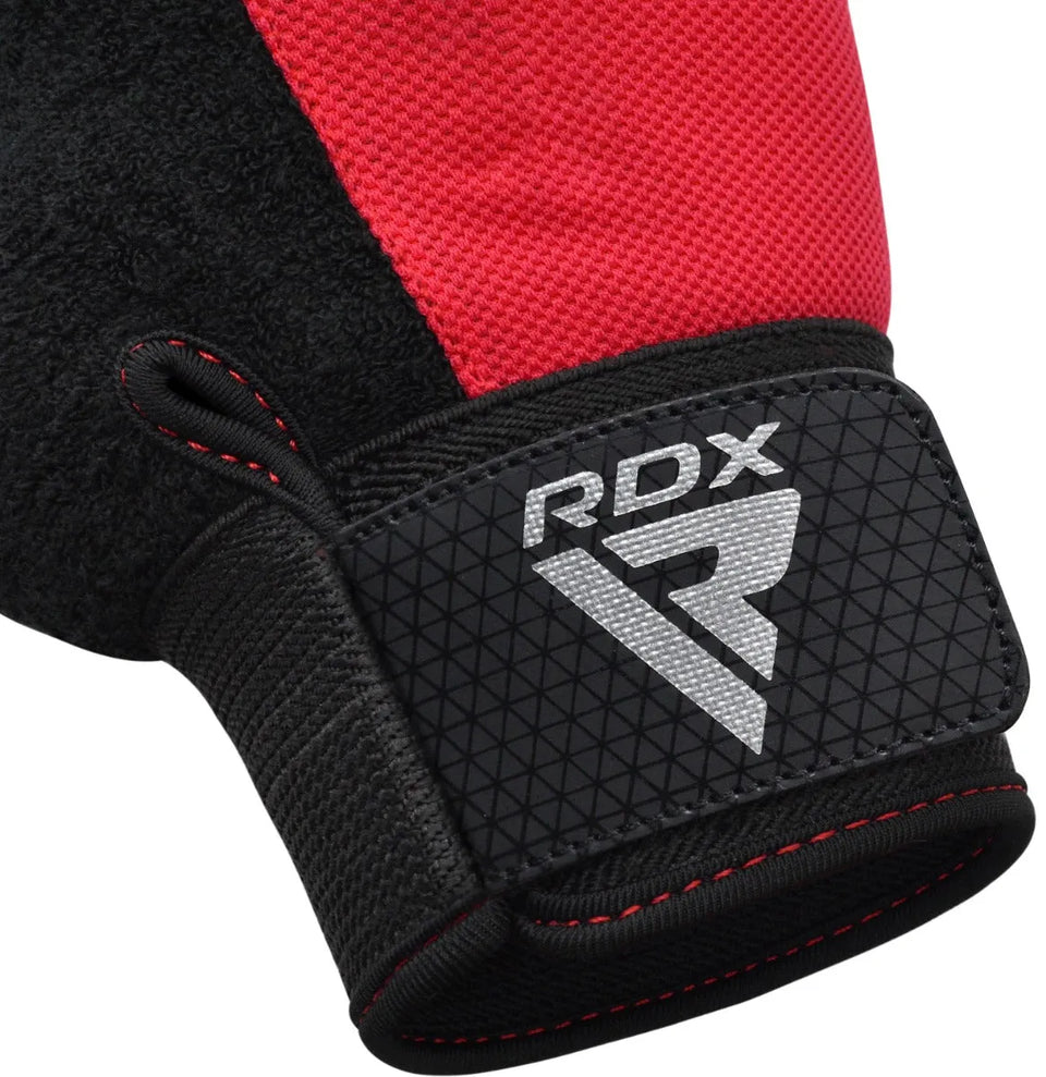 GUANTES PARA LEVANTAMIENTO DE PESAS RDX W1F PLUS ROJO - 5