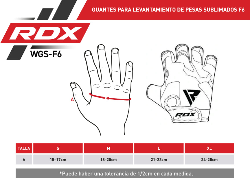 GUANTES PARA LEVANTAMIENTO DE PESAS SUBLIMADOS F6 VERDE - 2