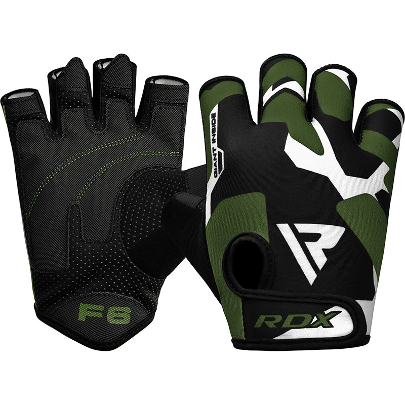 GUANTES PARA LEVANTAMIENTO DE PESAS SUBLIMADOS F6 VERDE - 3