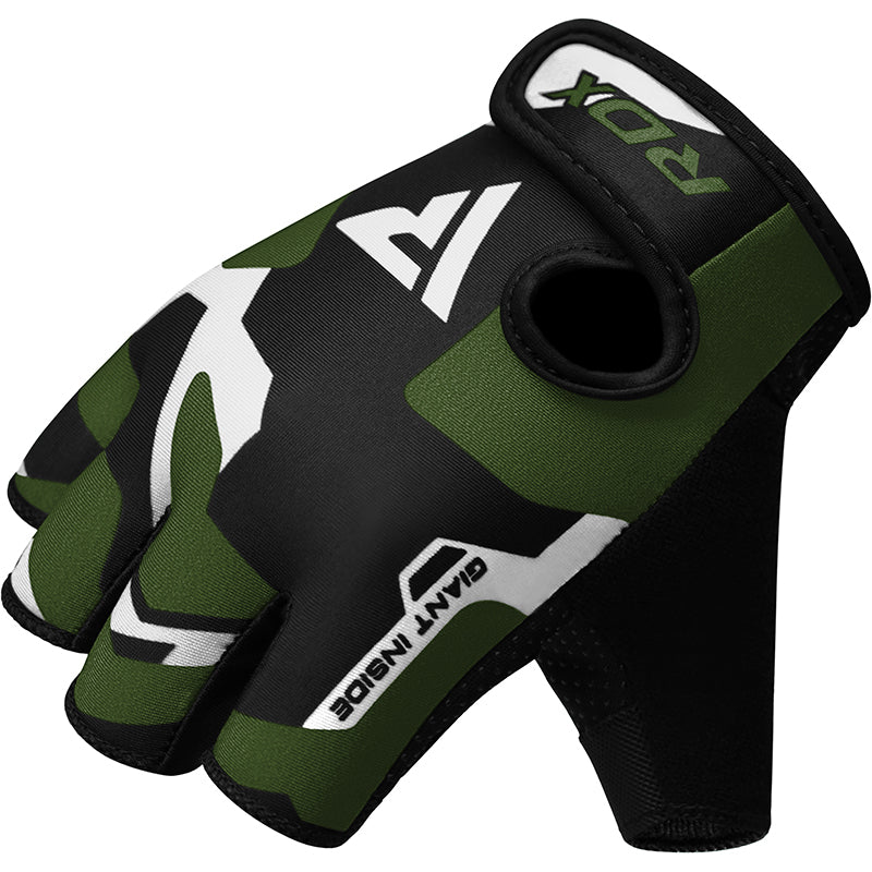 GUANTES PARA LEVANTAMIENTO DE PESAS SUBLIMADOS F6 VERDE - 4