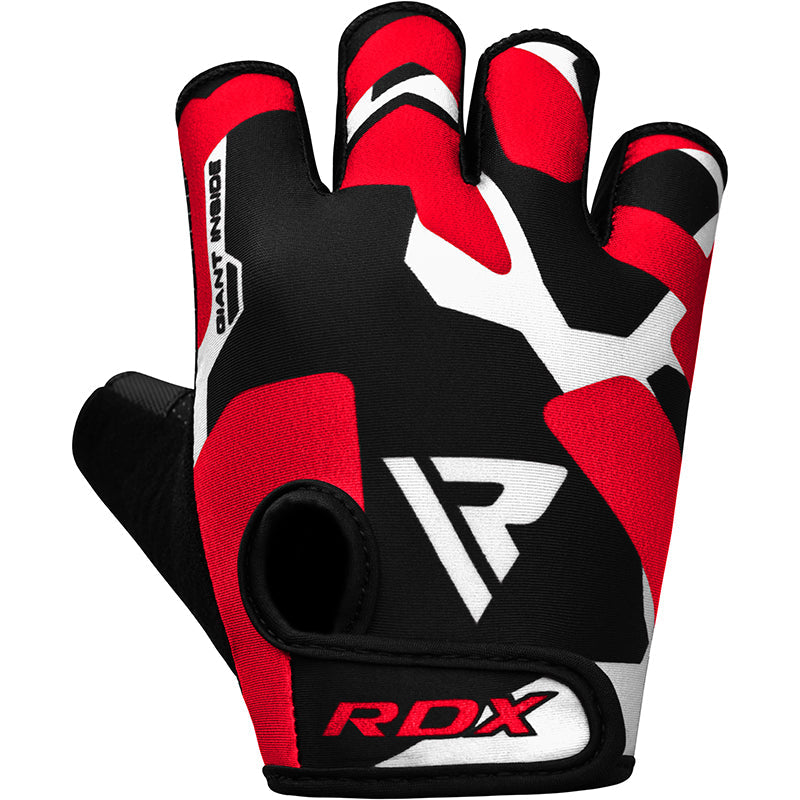 GUANTES PARA LEVANTAMIENTO DE PESAS SUBLIMADOS F6 ROJO - 1