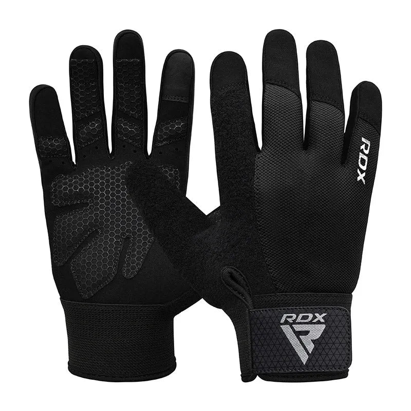 GUANTES PARA LEVANTAMIENTO DE PESAS RDX W1F PLUS NEGRO - 1