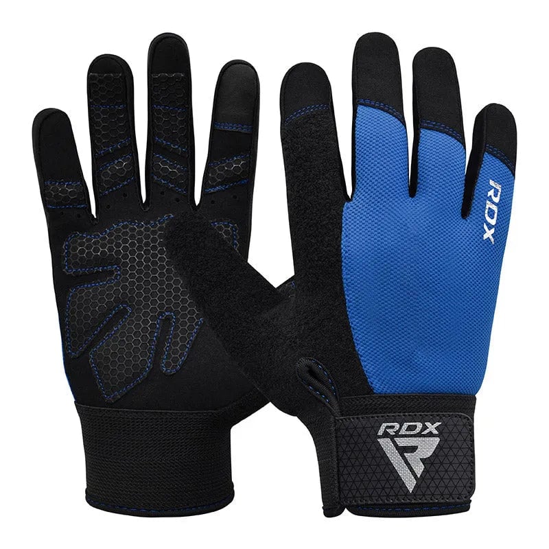 GUANTES PARA LEVANTAMIENTO DE PESAS RDX W1F PLUS AZUL - 1