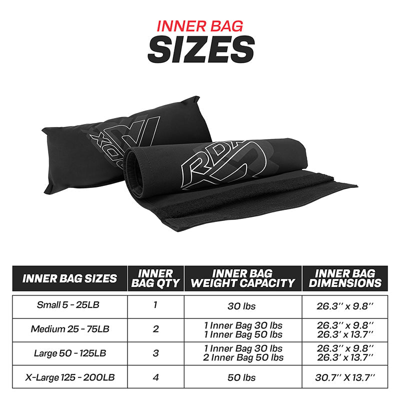 SACO DE ARENA PARA ENTRENAMIENTO CROSSFIT NEGRO 125 A 200LB - 7