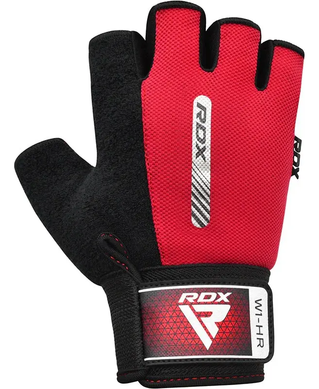 GUANTES PARA LEVANTAMIENTO DE PESAS RDX W1H ROJO - 1
