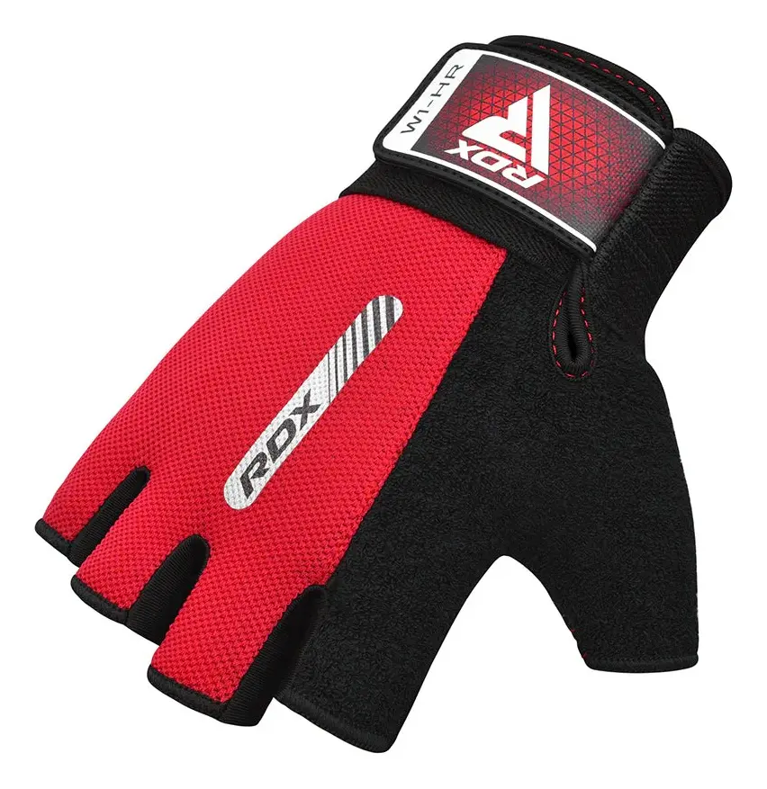 GUANTES PARA LEVANTAMIENTO DE PESAS RDX W1H ROJO - 3