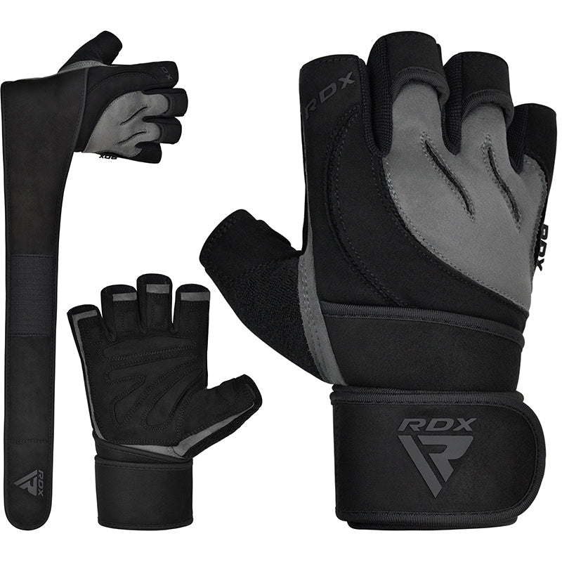GUANTES PARA LEVANTAMIENTO DE PESAS L4 GRIS - 5
