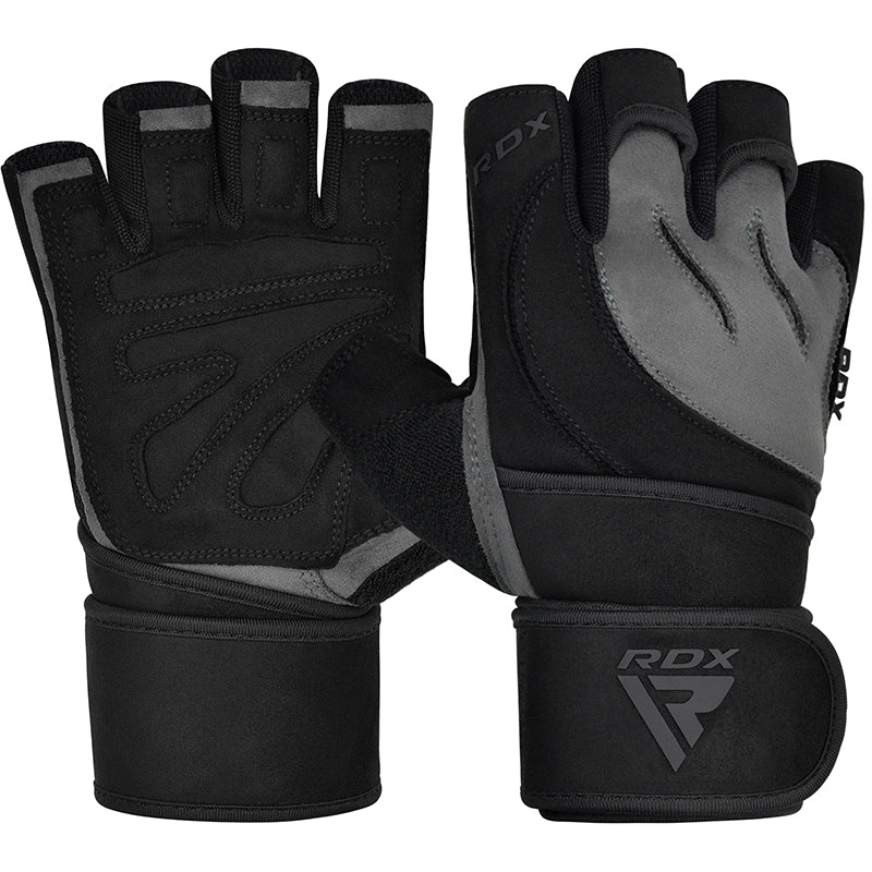 GUANTES PARA LEVANTAMIENTO DE PESAS L4 GRIS - 6